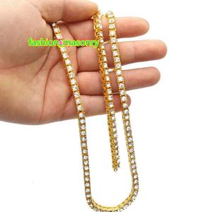 Pendentif Colliers véritable solide 14k blanc / rose / or jaune fleur réglage moissanite diamant chaîne hommes bracelet 3mm chaîne de tennis