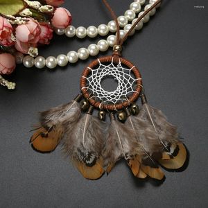 Colliers pendentiels corde de rêve de rêve de charme de charme bijoux de bijoux unisexe petit collier rétro ethnique pour l'activité de fête cadeau voyage