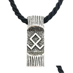 Collares pendientes Rune Amet Talisman Jewelry Collar masculino Runas nórdicas Protección Accesorios para mujer Droppendant Drop Delivery Pendan Dhqcx