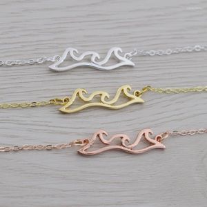 Colliers pendants Sanlan Beach Jewelry Wave Collier Gift Wedding Surfer Hawaii Tropical