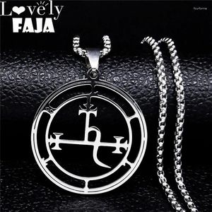 Pendentif Colliers Collier démon en acier inoxydable hommes/femmes couleur argent Satan LILITH pendentifs bijoux Colares Feminino N1249S03