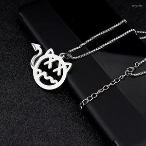 Pendentif Colliers En Acier Inoxydable Petit Diable Long Collier Jeu Garçons Filles Saut En Gros