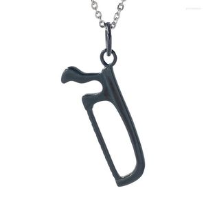 Pendentif Colliers Collier En Acier Inoxydable Pour Homme Scie Chaîne Libre GH1216-8