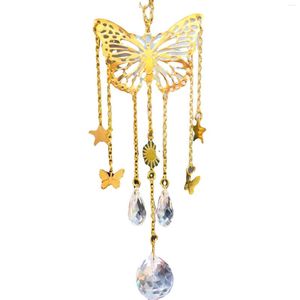 Pendentif Colliers Suncatcher Papillon Accessoires Cristal Sun Catcher Prisme Boule Éclairage Jardin Décoration De Voiture