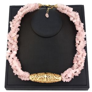 Pendentif Colliers Sunspicems élégant pierre naturelle femmes multicouche perles tour de cou maroc mariée bijoux de mariage couleur or bijoux 230307