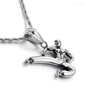 Collares pendientes The Titanium Steel Martial Arts Master Character Deportes Comercio exterior Joyería inoxidable para hombres