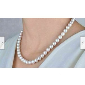 Colliers pendentifs Top Grade AAAAA japonais Akoya 8-9mm collier de perles blanches 18 