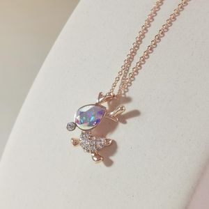 Pendentif Colliers À La Mode Cerf Designer Collier Fait Avec Du Cristal Autrichien Pour Les Filles De Noce Bijoux De Noël Femmes GiftPendant