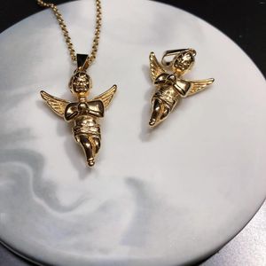 Colliers pendants Collier d'ange en acier inoxydable en inoxydable