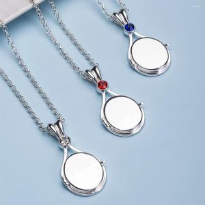 Pendentif Colliers TV H2o Sirène Shell Collier Femmes Filles Argent Couleur Cuivre Cristal Goutte Ouvrable Ras Du Cou Bijoux Accessoires Cadeaux