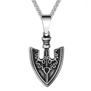 Collares colgantes Vintage vikinking escudo celta espada encanto collar para hombres moda hip hop accesorios de joyería de joyas para el regalo de la fiesta al por mayor