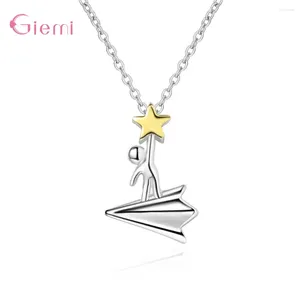 Pendentif colliers en gros 925 en argent sterling conception unique avion femme maman fille fête d'anniversaire bijoux