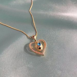 Colliers pendants Winx Club Bloom's Fairy Dust Hollow Luxury Exquis Hiny Heart Zircon Collier Cosplay Jewelry for Fans Gift