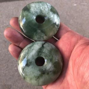 Colliers pendants Xiuyan Jade boucle flottante bouton de fleur