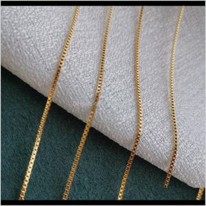 Colgantes colgantes Menos es más collar de capas Regalo de joyería Minimalista Chapado en oro de 18 quilates Collares de cadena de caja delgada para mujeres Entrega de gotas 2021