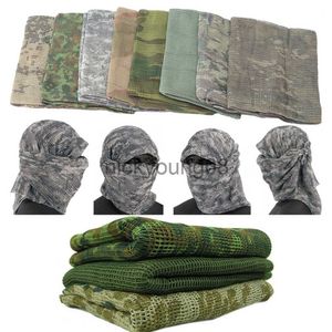 Pendentif Echarpes Écharpe tactique extérieure Camouflage Mesh Net Echarpes Militaire Camo Echarpes Sport Sniper Face Veil Wargame Camping Chasse Cyclisme x0904