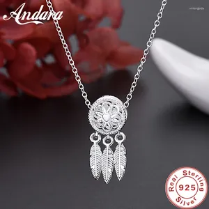 Andara – collier en argent Sterling 925, pendentif attrape-rêves, à la mode, bijoux simples pour filles, cadeaux