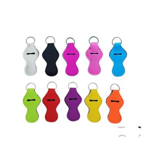 Pendants Lipstick Manga Simplicidad moderna Color puro Neoprene Chapstick ER Buckle Lipsticks Set Factory Venta directa Dr Dhacl