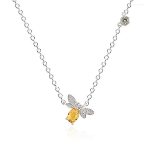 Pendentifs Original 925 en argent Sterling collier bijoux petite abeille Parttern pendentif pour les femmes sortie d'usine en gros