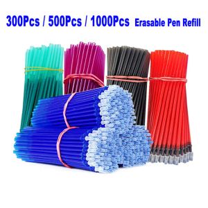 Stylos 500pcs 1000pcs Set Erachable Gel Pen Refill Rod 0,5 mm Affaier Blue Black Color Ink Office Bure