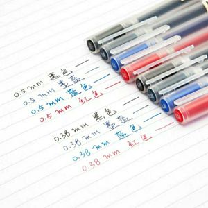 Bolígrafos 500pcs/200/100/50 lote Mujis gel pluma al por mayor 0.5 mm 0.38 mm Black/azul/rojo Proveedor de papelería de Japón original para la oficina escolar