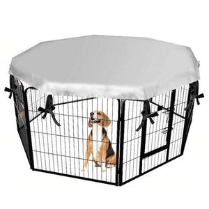 Plumas cubierta de caja de perro para mascota parque de juegos para perros tienda de campaña habitación cachorro gato jaula de conejo protector solar a prueba de lluvia evitar Escape