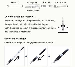 Stylos jinhao chinois antique deux dragon jouant du stylo plume perl m nib avec boîte cadeau livraison gratuite