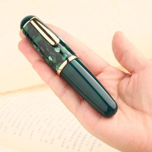 Pens Moonman Q1 / Majohn Mini Fountain Fountain Pen Green Portable Ink Pen Iridium Ef / F Nib Palm Short Writing Gift Sett pour voyager