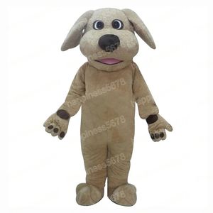 Performance Brown Dog Mascot Costumes Halloween Christmas Cartoon Characon Turnits Suit Advertising Carnival Unisexe Adults Tenue