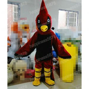Costumes de mascotte d'oiseau rouge de performance, tenue de personnage de dessin animé, costume de carnaval, taille adulte, Halloween, fête de noël, costumes de carnaval