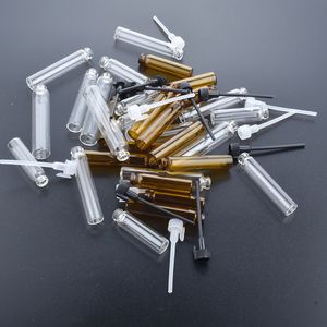 Bouteille de parfum 100pcs / lot l1 / 2ml Ambre Clair Vide Mini Verre Échantillon De Parfum Flacons Bouteille De Parfum Liquide Parfum Tube À Essai Bouteille D'essai 230215