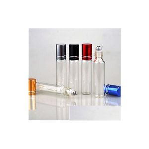 Flacon de parfum 10 ml Voyage Clear Roller rechargeable Rollon Verre par baumes à lèvres Roll sur bouteilles Drop Livraison Santé Beauté Parfum Dh4Gn