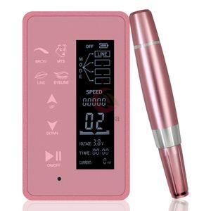 Machines de maquillage permanentes Pink Digital PMU Machine Touch Screen Panel Multi Function Wireless Tattoo Device for Powder Brows Lip Eyeliner Supply 230503