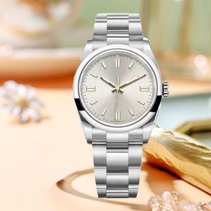 collection de montres perpétuelles dames 31 36 montres-bracelets automatique saphir 2813 mouvement mécanique en acier inoxydable amoureux lumineux montre montre-bracelet d'endurance