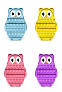 Jouets pers Simple Push Bubble enfants Anti-Stress conseil presser jouet dessin animé hibou soulager augmenter la concentration H47UZ682887262