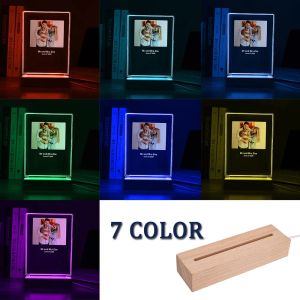 Cadre photo personnalisée personnalisée Pet Photo 3D Lampe acrylique Chien personnalisé Cat Mémorial Photo Frame Pet Sympathie Cadeaux LED NIGHT