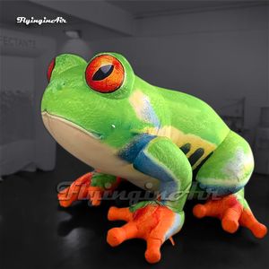 Modèle de mascotte d'animal de dessin animé gonflable vert personnalisé, grand ballon de grenouille gonflable à Air pour décoration de fête de carnaval