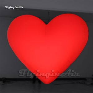 Corazón inflable personalizado colgante LED globo iluminación roja aire soplado corazón para fiesta de Club y decoración de boda