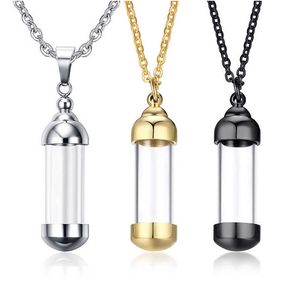 Collar de frasco de vidrio que se puede abrir personalizado para mujeres/hombres colgante conmemorativo botella de ceniza cremación urna para mascotas joyería regalo de recuerdo