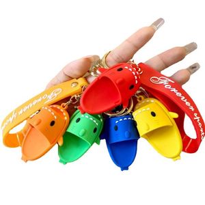 Porte-clés personnalisé en forme de pantoufle de requin, sac d'amoureux, mignon, pendentif de voiture, cadeau pour garçon et fille, bracelet en Silicone