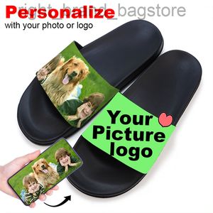 Sandalias deslizantes personalizadas, zapatillas de deporte para mujer, chanclas de regalo para hombre, foto personalizada de verano con Diy Home Origin W220804