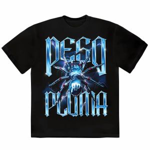 Peso Pluma Doble P Tour Merch t-shirt surdimensionné femmes hommes mode d'été col rond manches courtes coton t-shirt drôle t-shirts graphiques