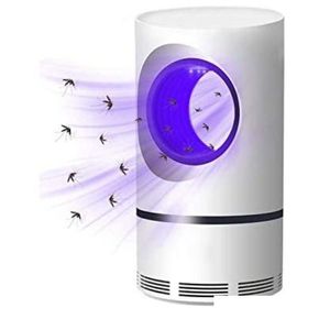 Control de plagas Lámpara eléctrica para matar mosquitos Alimentada por USB Protección UV no tóxica Mute Bug Zapper Fly Mosquitos Trampa Suministro Drop Delive Dhbst