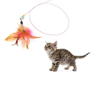 Juguetes para gatos, juguete para mascotas, diseño bonito, plástico, alambre de acero, varita de plumas, juguete interactivo para gatos, productos para mascotas, 90cm,