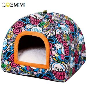 Pet Dog Bed Sofa Warming House Soft Nest Winter Kennel Pour Puppy Cat Plus Size Small Medium s LJ201028