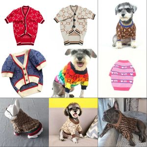 Classique grand designer chien manteau chien vêtements hiver chaud pull tricoté chat animaux vêtements mode chien vêtements pour petits chiens accessoires spécial chirstmas cadeau