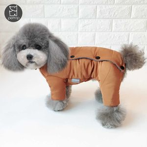 Pet Dog Clothes Winter Pet Jumpsuit Barboteuses Chiot Vêtements pour Chien Manteau Veste Outfit Pomeranian Bichon Schnauzer Caniche Costume 211007