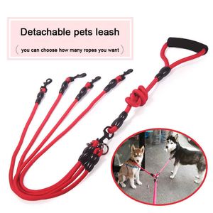 Pet Dog Leash Walk Two and More Dogs Nylon Double Dual Two Pets Dogs Leash 2 Way Coupler Walk Dogs Collars Harnais Leads Pets 210712