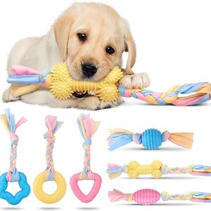 Pet Dog Toy Ball Molar Clean Teeth for Small Dog Puppy Teething Chew Toys Dog Accessories Cute Puppy Rope Toys 1pc