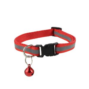 Produits pour animaux de compagnie 1.0 autocollant réfléchissant collier en tissu boucle de chien collier de cloche sécurité chat boucle collier lumineux